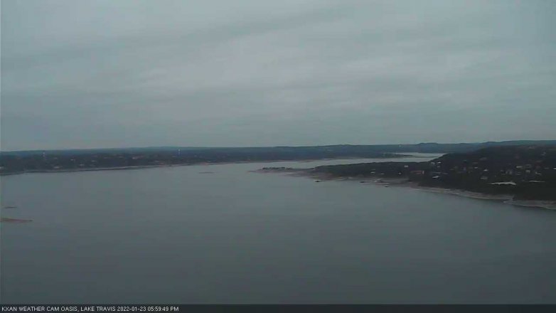 Lake Travis webcam, January 23, 2022 6:00 PM CT