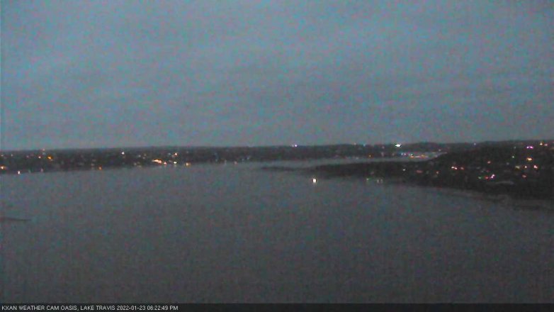 Lake Travis webcam, January 23, 2022 6:25 PM CT