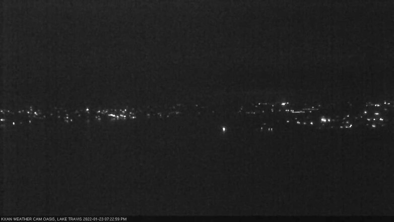 Lake Travis webcam, January 23, 2022 7:25 PM CT