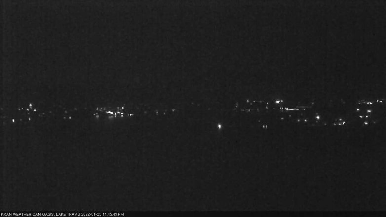 Lake Travis webcam, January 23, 2022 11:45 PM CT