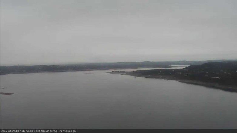 Lake Travis webcam, January 24, 2022 9:00 AM CT