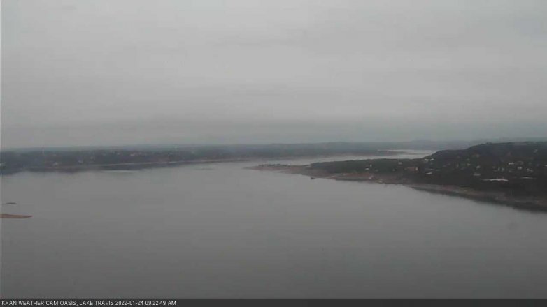 Lake Travis webcam, January 24, 2022 9:25 AM CT