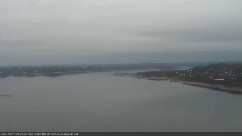 Lake Travis webcam, January 24, 2022 9:45 AM CT