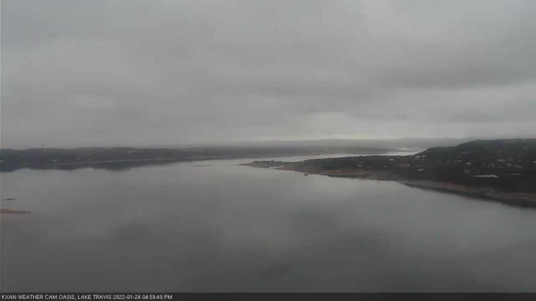 Lake Travis webcam, January 24, 2022 5:00 PM CT