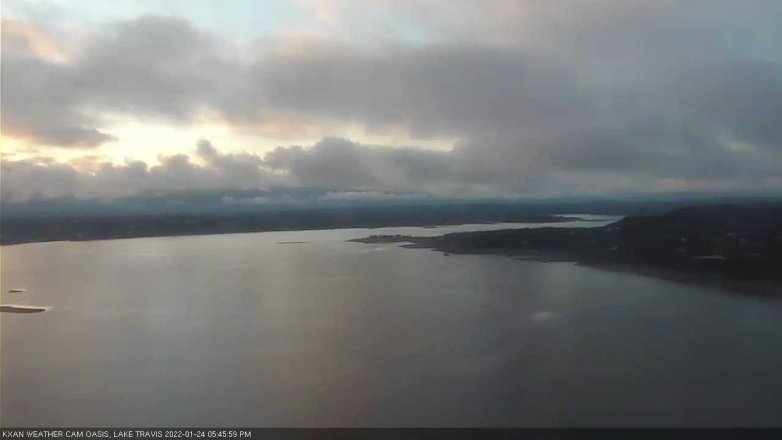 Lake Travis webcam, January 24, 2022 5:45 PM CT