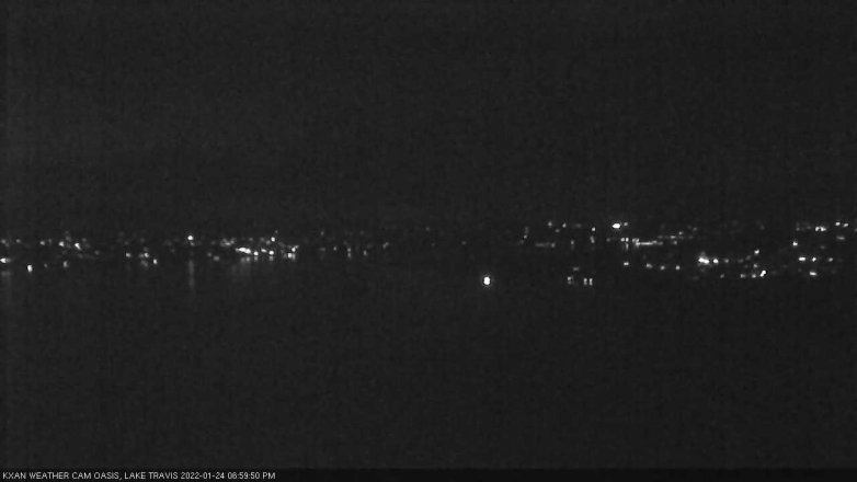 Lake Travis webcam, January 24, 2022 7:00 PM CT