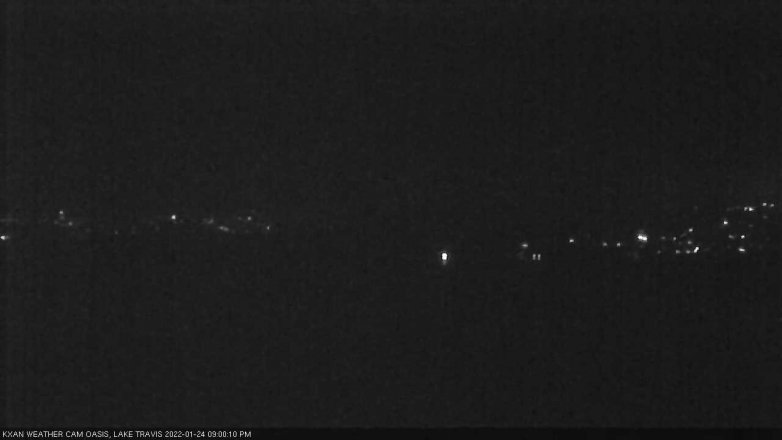 Lake Travis webcam, January 24, 2022 9:00 PM CT