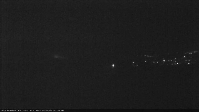 Lake Travis webcam, January 24, 2022 9:25 PM CT