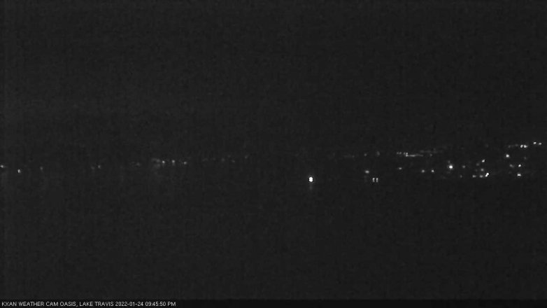 Lake Travis webcam, January 24, 2022 9:45 PM CT