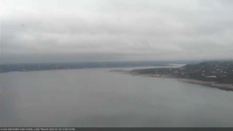 Lake Travis webcam, January 25, 2022 12:00 PM CT