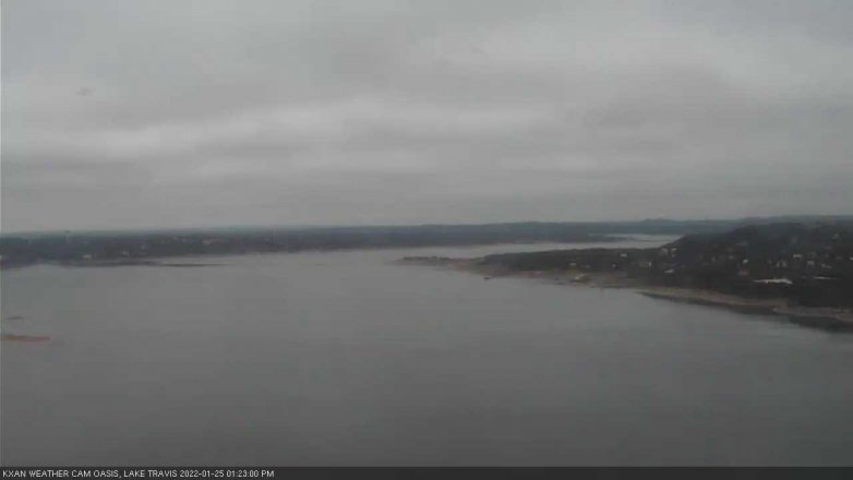 Lake Travis webcam, January 25, 2022 1:25 PM CT