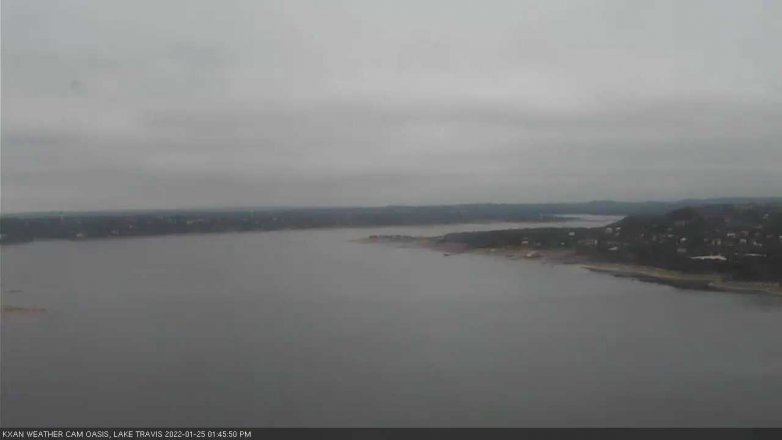 Lake Travis webcam, January 25, 2022 1:45 PM CT