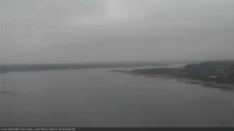 Lake Travis webcam, January 25, 2022 4:45 PM CT