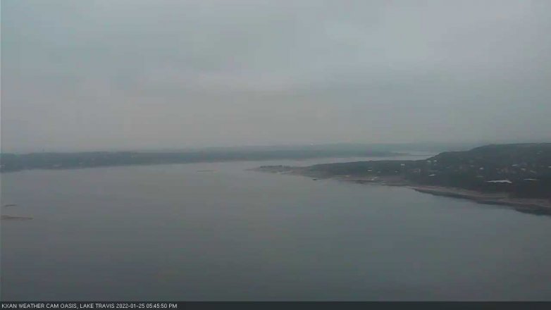 Lake Travis webcam, January 25, 2022 5:45 PM CT