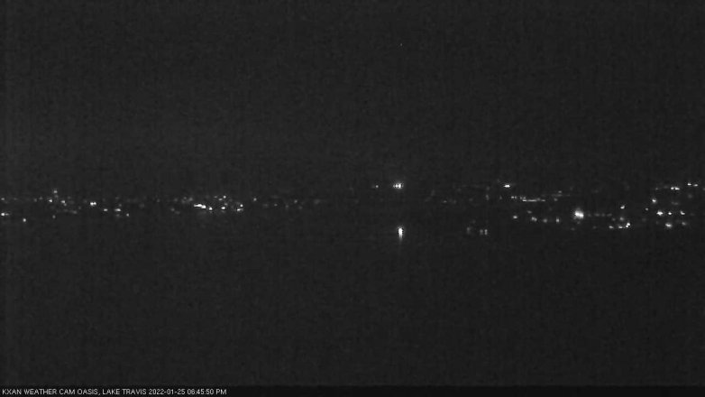 Lake Travis webcam, January 25, 2022 6:45 PM CT