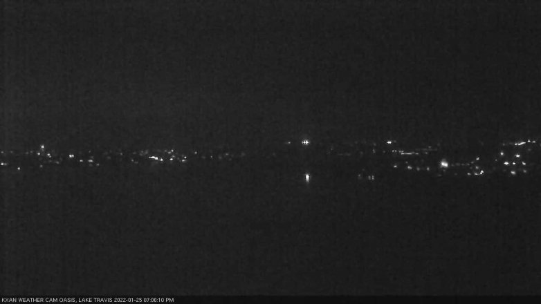 Lake Travis webcam, January 25, 2022 7:00 PM CT