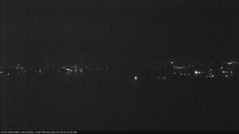 Lake Travis webcam, January 25, 2022 7:25 PM CT