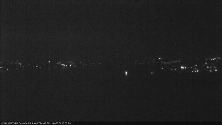 Lake Travis webcam, January 25, 2022 8:45 PM CT