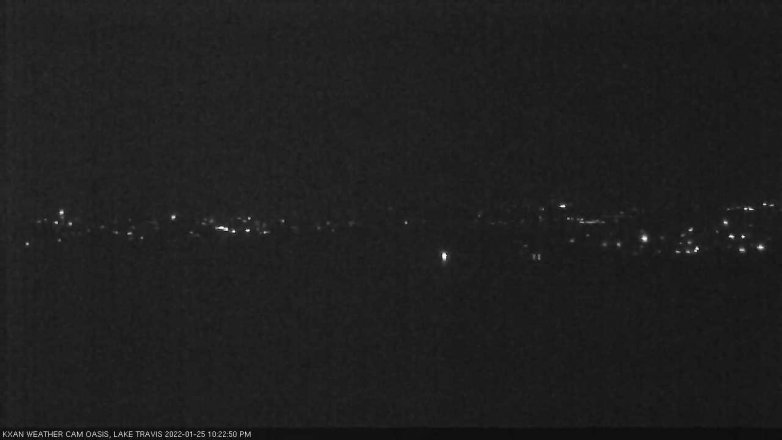 Lake Travis webcam, January 25, 2022 10:25 PM CT