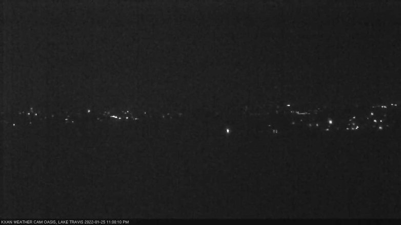 Lake Travis webcam, January 25, 2022 11:00 PM CT