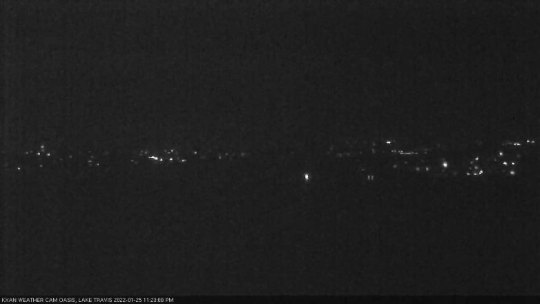 Lake Travis webcam, January 25, 2022 11:25 PM CT