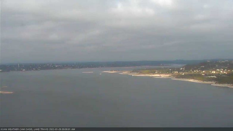 Lake Travis webcam, January 26, 2022 9:00 AM CT