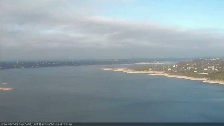 Lake Travis webcam, January 26, 2022 9:25 AM CT