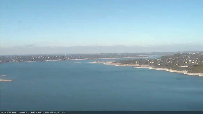 Lake Travis webcam, January 26, 2022 10:45 AM CT