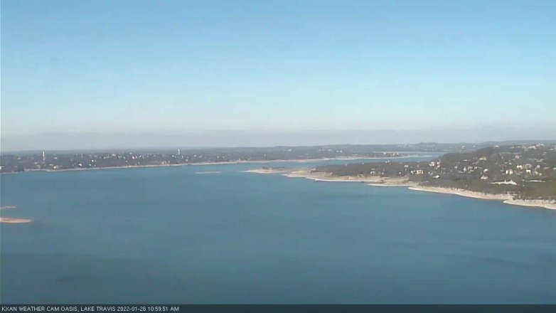 Lake Travis webcam, January 26, 2022 11:00 AM CT