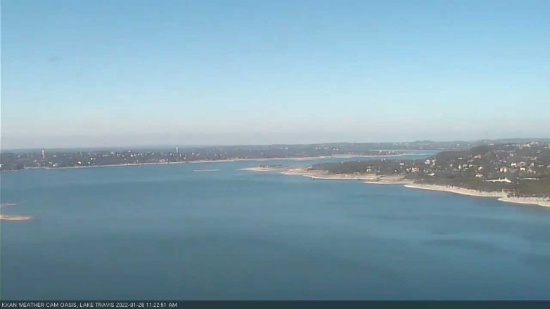 Lake Travis webcam, January 26, 2022 11:25 AM CT
