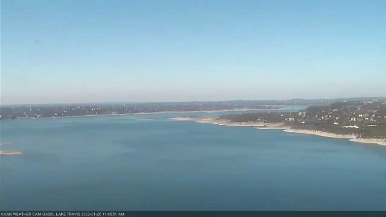 Lake Travis webcam, January 26, 2022 11:45 AM CT
