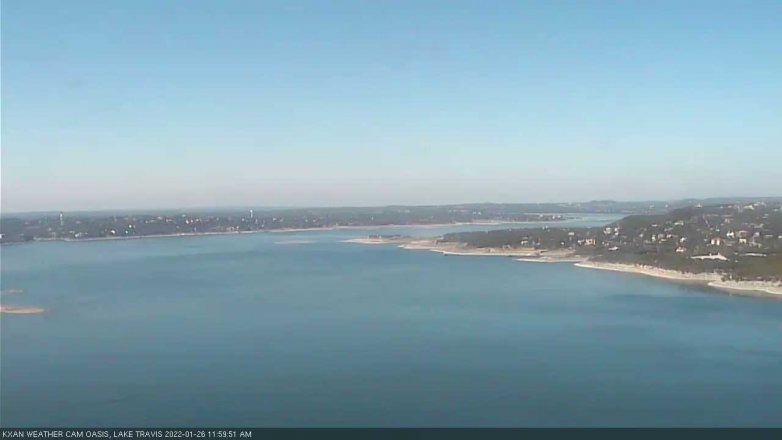 Lake Travis webcam, January 26, 2022 12:00 PM CT