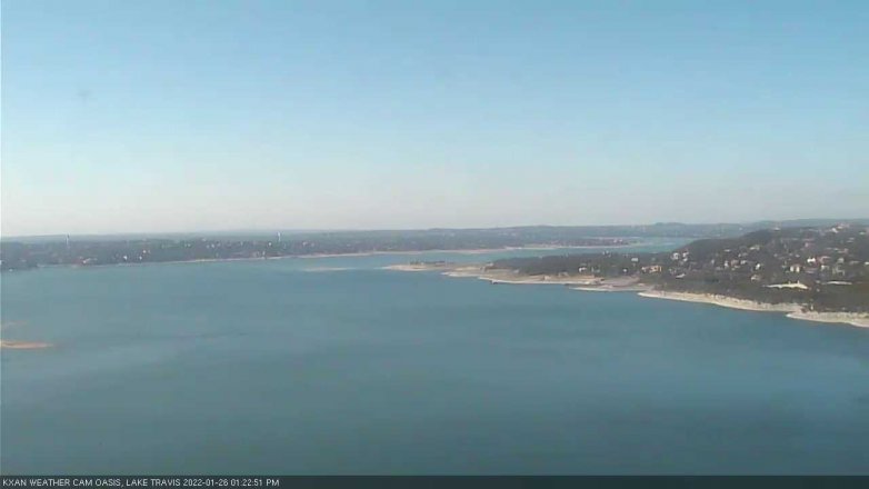 Lake Travis webcam, January 26, 2022 1:25 PM CT