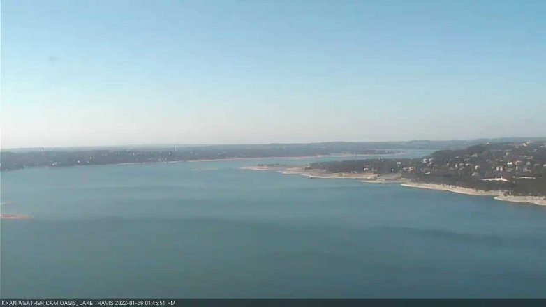 Lake Travis webcam, January 26, 2022 1:45 PM CT