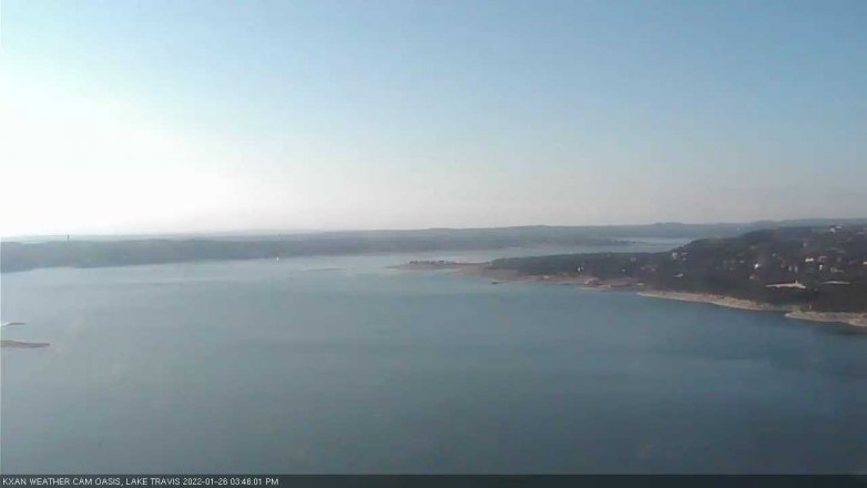 Lake Travis webcam, January 26, 2022 3:45 PM CT