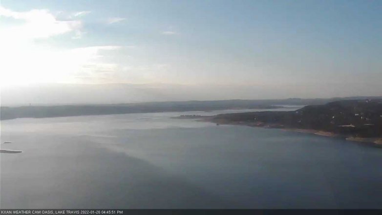 Lake Travis webcam, January 26, 2022 4:45 PM CT