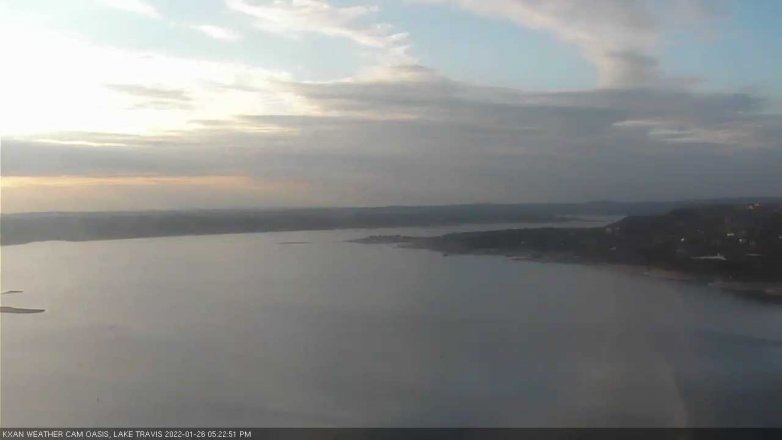 Lake Travis webcam, January 26, 2022 5:25 PM CT