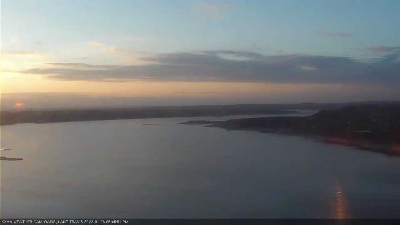 Lake Travis webcam, January 26, 2022 5:45 PM CT