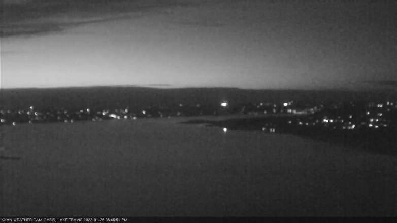 Lake Travis webcam, January 26, 2022 6:45 PM CT