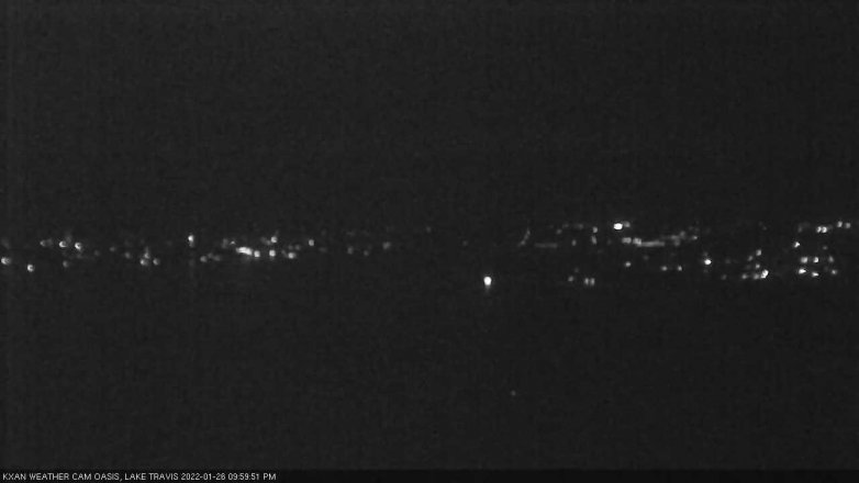 Lake Travis webcam, January 26, 2022 10:00 PM CT