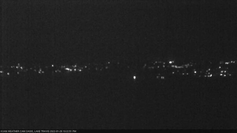 Lake Travis webcam, January 26, 2022 10:25 PM CT