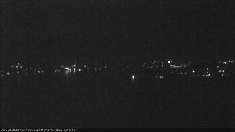 Lake Travis webcam, January 26, 2022 11:45 PM CT