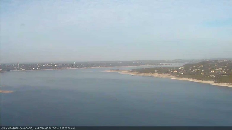 Lake Travis webcam, January 27, 2022 9:00 AM CT
