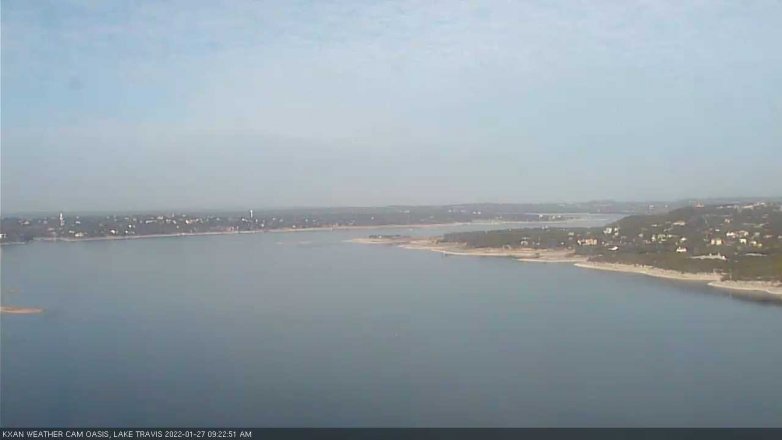 Lake Travis webcam, January 27, 2022 9:25 AM CT
