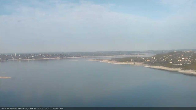 Lake Travis webcam, January 27, 2022 9:45 AM CT