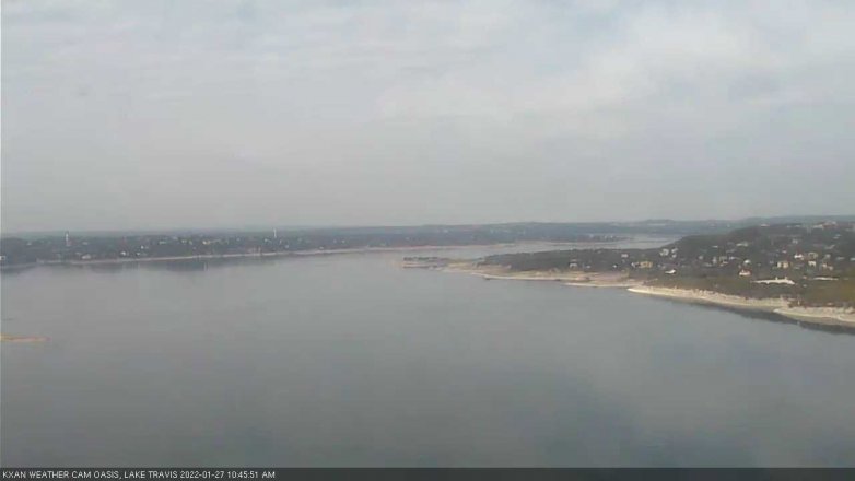Lake Travis webcam, January 27, 2022 10:45 AM CT