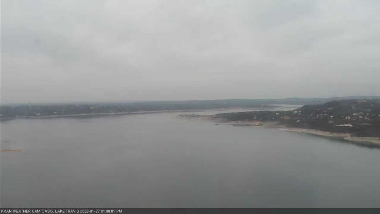 Lake Travis webcam, January 27, 2022 1:00 PM CT