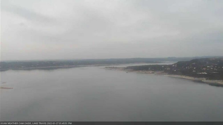 Lake Travis webcam, January 27, 2022 1:45 PM CT