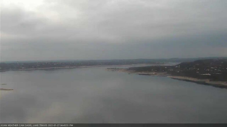 Lake Travis webcam, January 27, 2022 4:45 PM CT