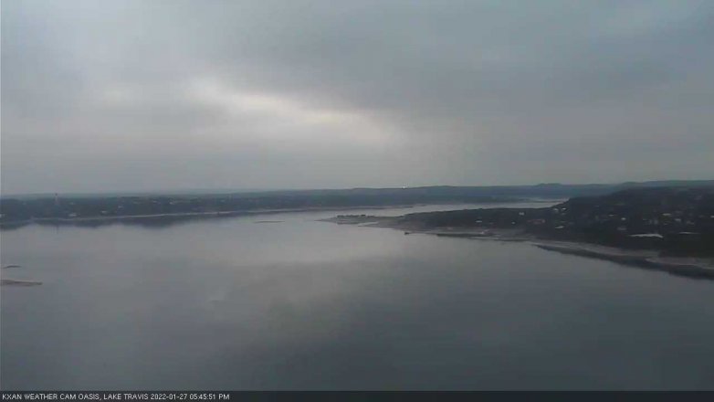 Lake Travis webcam, January 27, 2022 5:45 PM CT